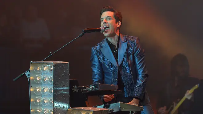 A nicer Brandon Flowers, headlining Glastonbury with The Killers in 2019
