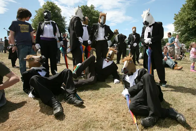 Who remembers these rubber horse masks? Latitude, 2008.