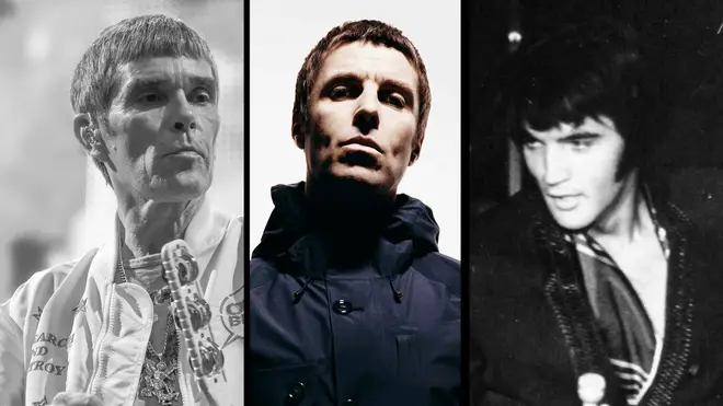 The Stone Roses' Ian Brown, Liam Gallagher and Elvis Presley