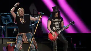 Guns N' Roses Axl Rose and Slash perform in 2020