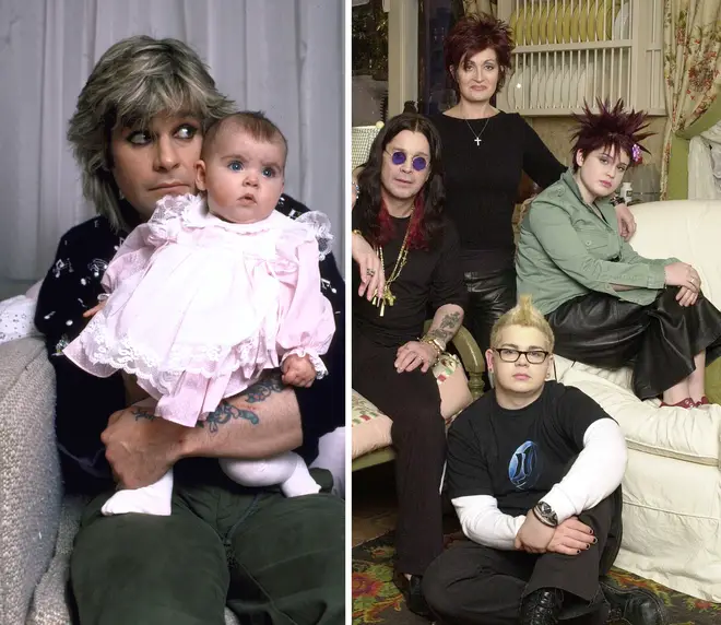 Ozzy Osbourne and his daughter Aimee plus The Osbournes promo shot with Ozzy, Sharon, Kelly and Jack Osbourne