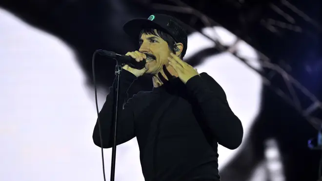 Anthony Kiedis of Red Hot Chili Peppers at Reading Festival 2016