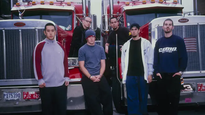 Group Portrait Of Linkin Park in 2001