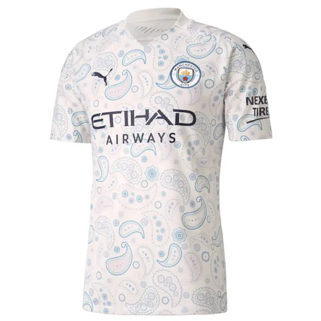 One of the new Manchester City Third Kit shirts