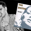 Morrissey perfoming live wth The Smiths in 1985 and the cover of their album Rank