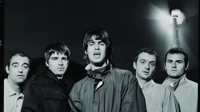 Oasis at Glastonbury in 1995