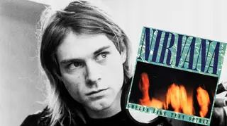 Kurt Cobain recording with Nirvana in November 1991