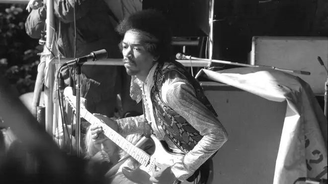 Jimi Hendrix  at his last concert on 6 September, 1970 in Isle of Fehmarn, Germany.