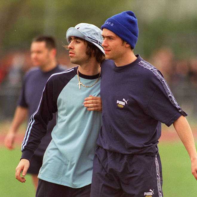 Liam Gallagher Vs Damon Albarn at the Soccer Six tournament in May 1996