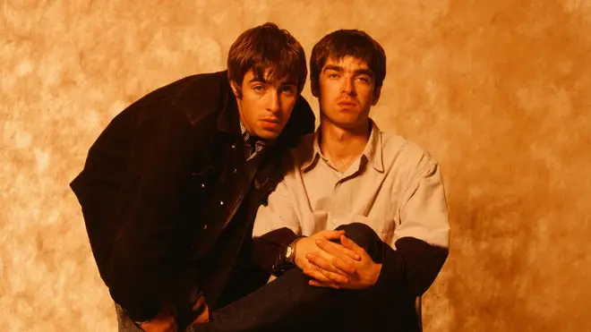 Oasis' Liam Gallagher and Noel Gallagher In Japan in 1994