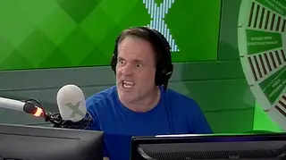 Chris Moyles gets angry at Dom for asking him to turn the music down on Radio X