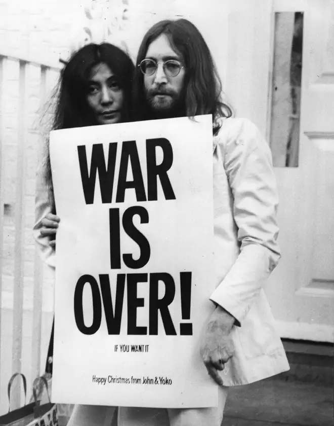 John and Yoko, protesting in 1969