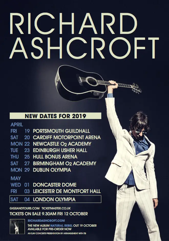 Richard Ashcroft UK & Ireland tour 2019 dates line-up