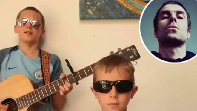 13 year old Alex and his brother covered Liam Gallagher Once single