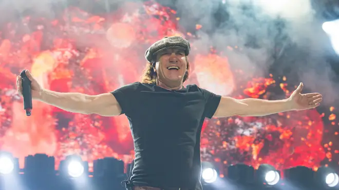 Brian Johnson performs with AC/DC In concert in 2016