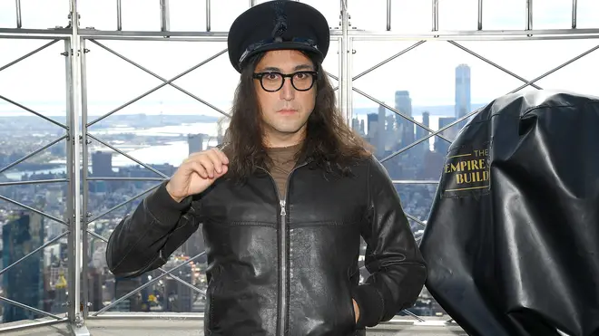Sean Ono Lennon At Empire State Building Lighting Ceremony In Honor Of Father John Lennon's 80th Birthday on October 08, 2020 in New York City.