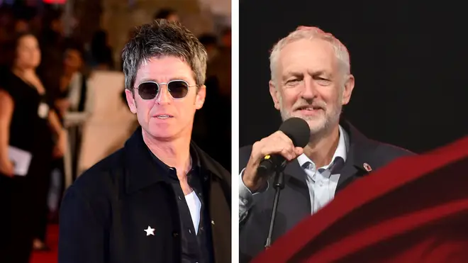 Noel Gallagher and Jeremy Corbyn