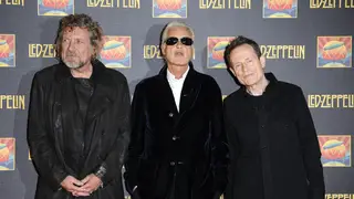 Led Zeppelin's Robert Plant, Jimmy Page and John Paul Jones in 2012