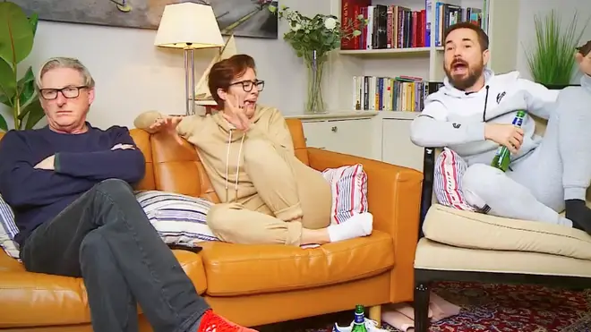 Adrian Dunbar, Vicky McClure and Martin Compston from Line of Duty appear on Gogglebox