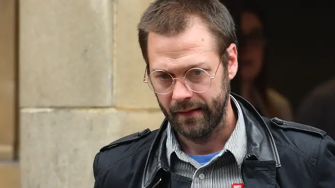 x-Kasabian singer Tom Meighan leaving Leicester Magistrates' Court on 7 July 2020