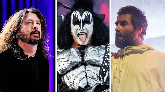 Foo Fighters' Dave Grohl, KISS' Gene Simmons and former Oasis frontman Liam Gallagher