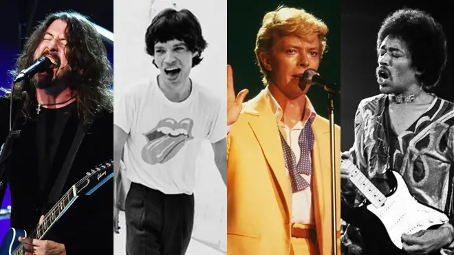 Dave Grohl, Mick Jagger, David Bowie and Jimi Hendrix