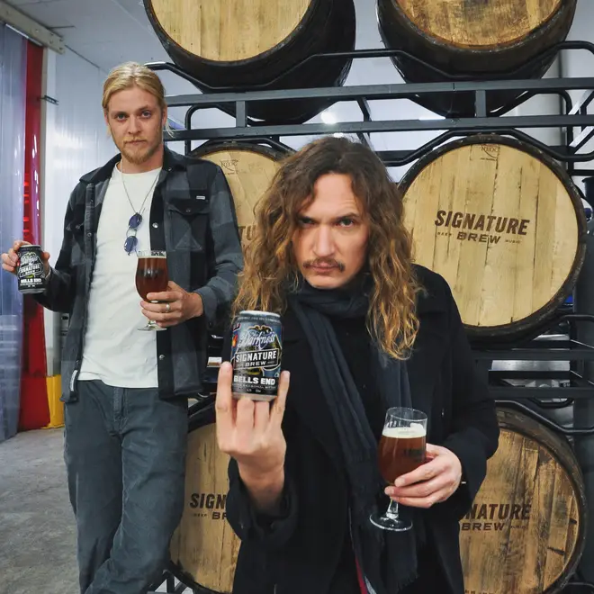 The Darkness launch beer collab Bells End with signature brew