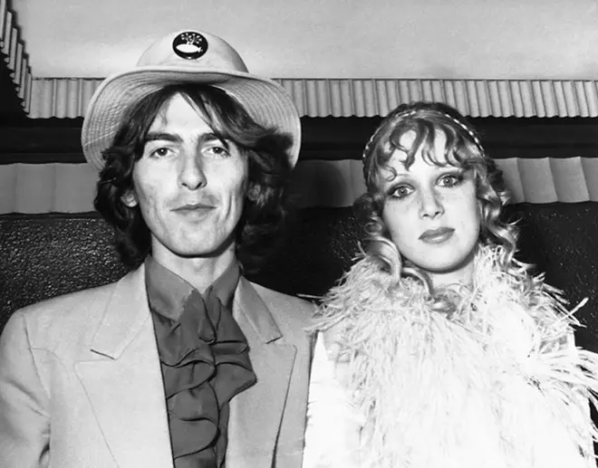 George Harrison and wife Patti at the premiere of Yellow Submarine in July 1968