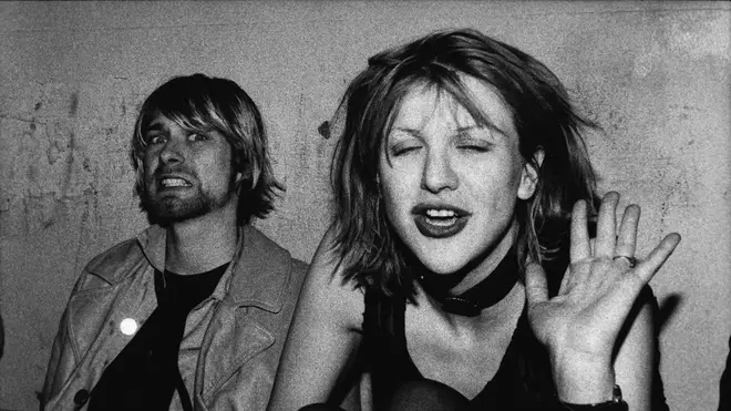 Kurt Cobain and Courtney Love, watching Mudhoney play live at the Hollywood Palladium on 4 December, 1992
