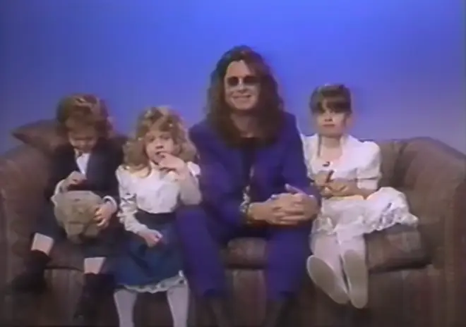 Ozzy Obsourne and his kids being interviewed by Joan Rivers in 1991