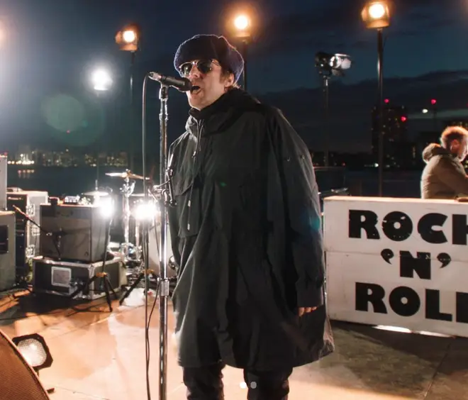 Liam Gallagher performs on Down By The River Thames