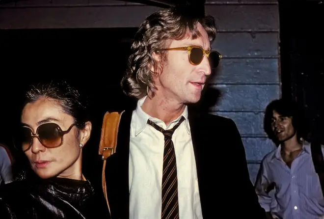 John Lennon and Yoko Ono leaving the Hit Factory in New York, during the recording of Double Fantasy in August 1980