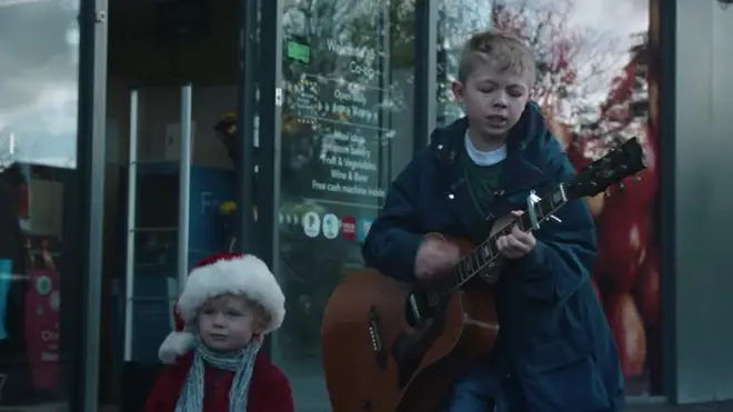 Child actors perform Oasis track Round Are Way in Co-op Christmas advert