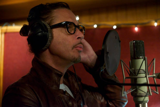 Chris Cornell in the studio recording his final album