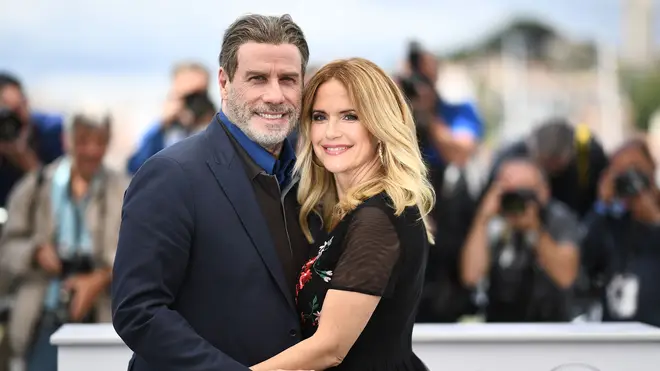 Kelly Preston and John Travolta at the Cannes film festival in 2018
