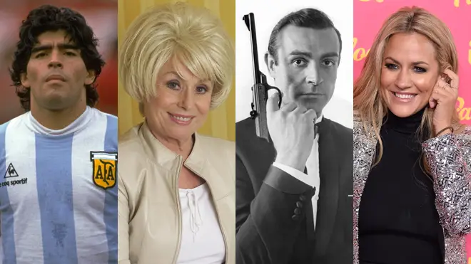 Some of the stars we lost this year: Diego Maradona, Barbara Windsor, Sir Sean Connery and Caroline Flack