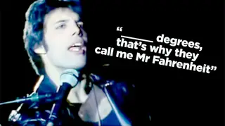 Freddie Mercury in the video for Queen's Don't Stop Me Now