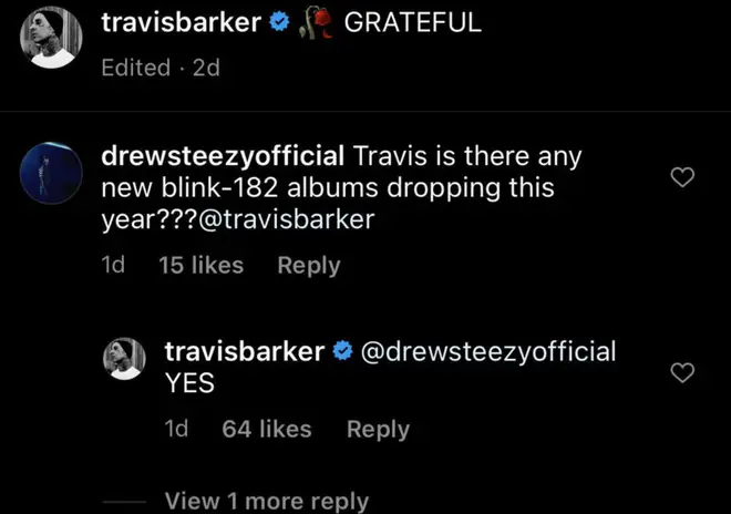 Travis Barker confirms a new Blin 182 album in 2021