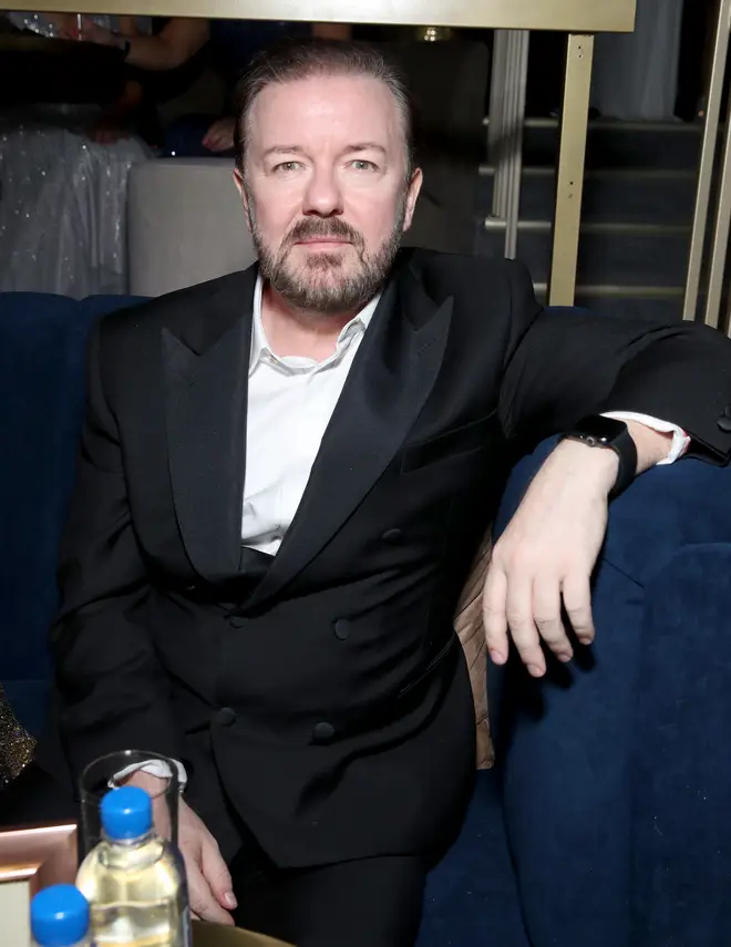 Ricky Gervais at the Netflix 2020 Golden Globes After Party
