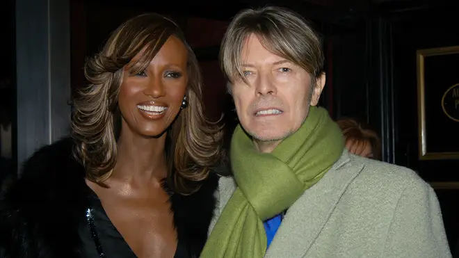 Iman and David Bowie at the premiere for Gangs Of New York, December 2002
