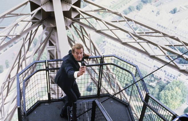 Roger Moore stars in A View To A Kill, 1985