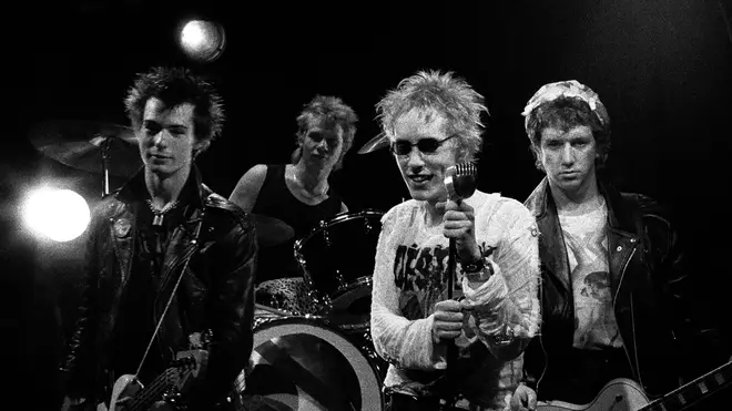 Sex Pistols shooting their Pretty Vacant video in 1977