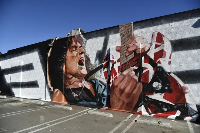 Eddie Van Halen Mural Long Live The King by artist Robert Vargas