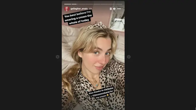 Anais Gallagher dons crown on 21st Birthday