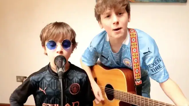Brothers Alex and Luca cover Oasis banger She's Electric
