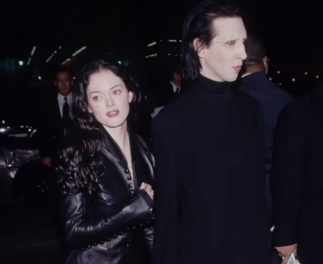 Rose McGowan and Marilyn Manson circa 2000