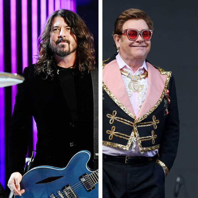Foo Fighters' Dave Grohl and Elton John