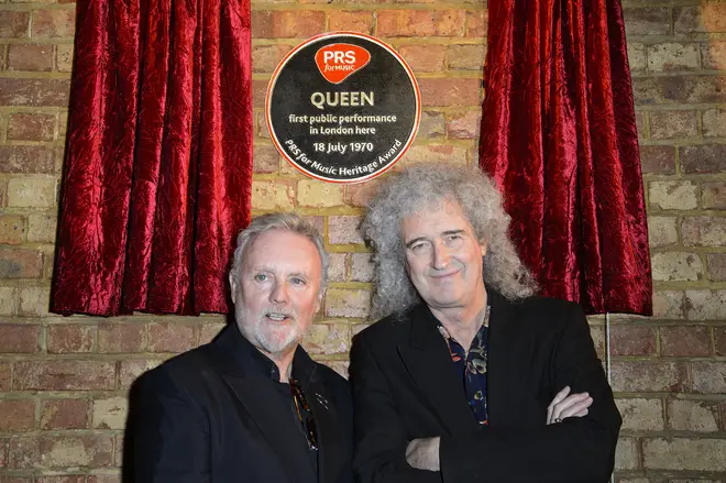 Roger Taylor and Brian May unveil a plaque marking the first ever Queen gig at Imperial College, March 2013