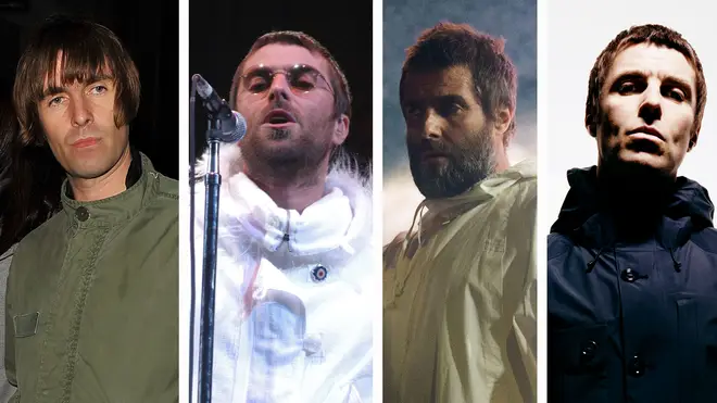 Liam Gallagher wearing parka jackets throughout the years