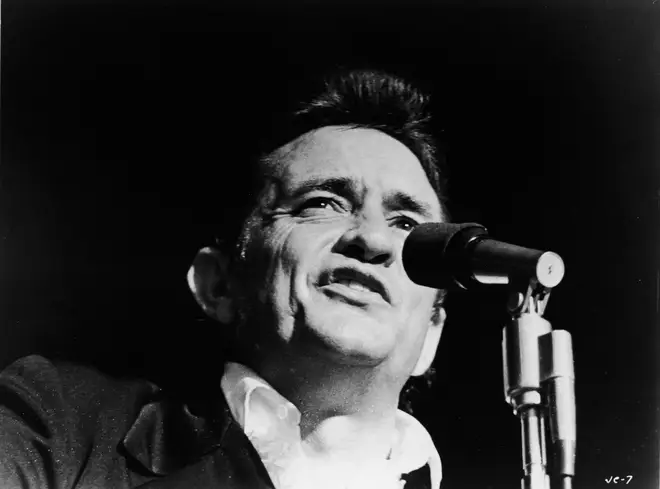 Johnny Cash performing live in 1969